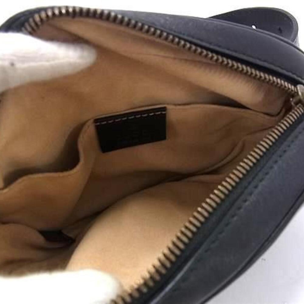 GUCCI Authentic Black Leather GG Marmont Shoulder Bag - Picture 8 of 9